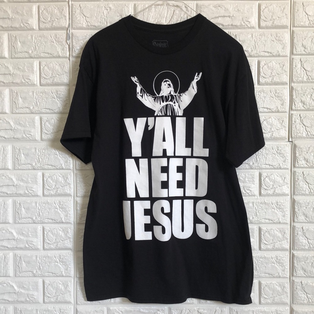 Spencer’s Gifts Y’all Need Jesus Christian Tshirt